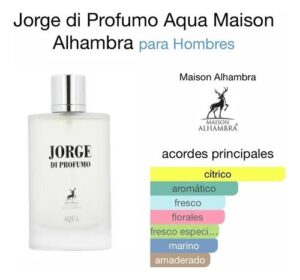 Perfume Maison Alhambra Jorge Di Profondo Aqua - Imagen 2